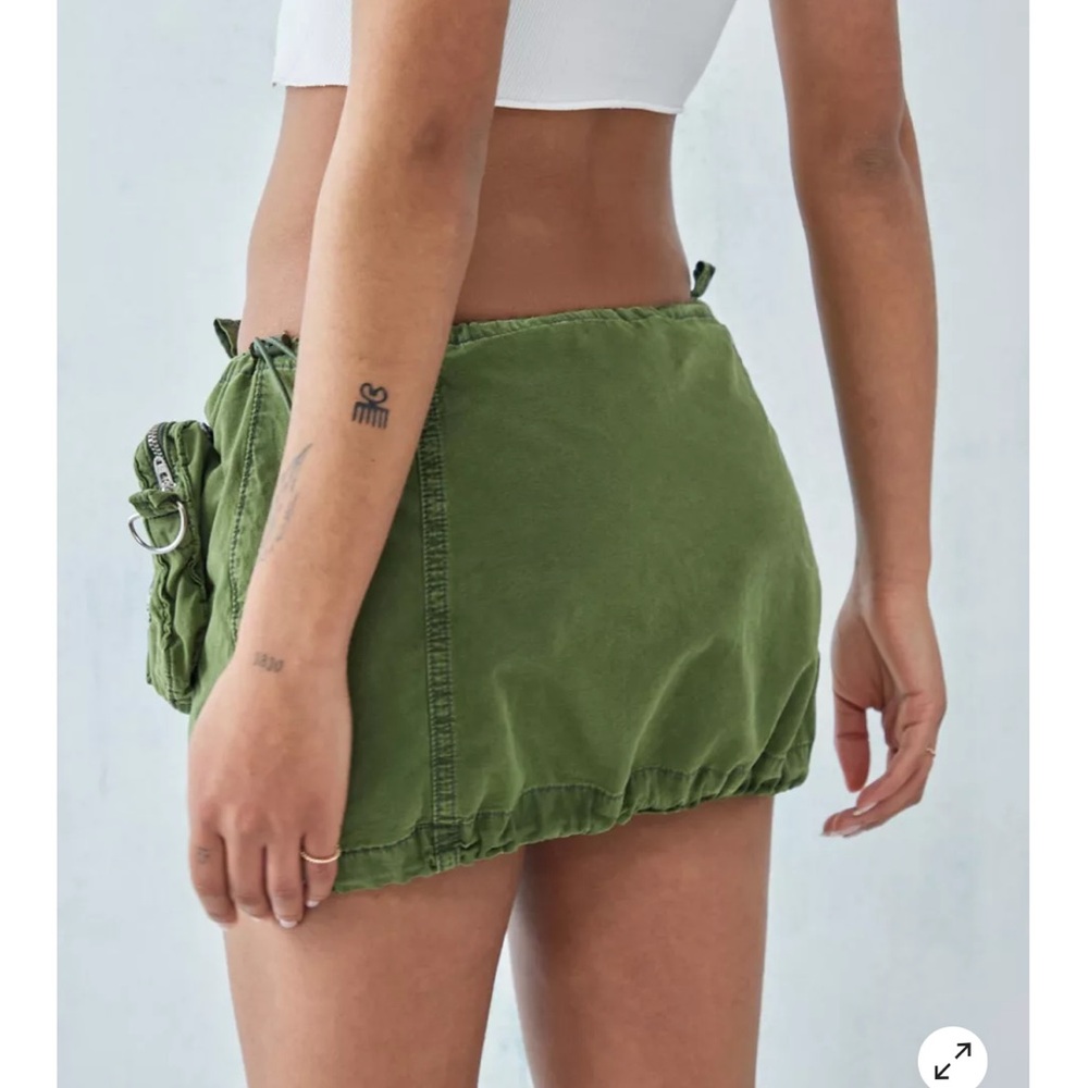 Urban Outfitters Green Raven Modular Cargo Mini Skirt BDG